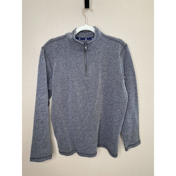 Gap Mens Gray Half-Zip Sweater Large Lightweight Cotton Pullover Casual Warm - Picture 2 of 7